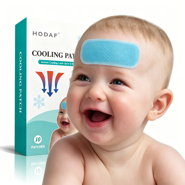 OEM Wholesale Hydrogel Cooling Patch CE ISO Certified Skin-Friendly Safe Antipyretic Fever Relief Cooling Gel Sheet