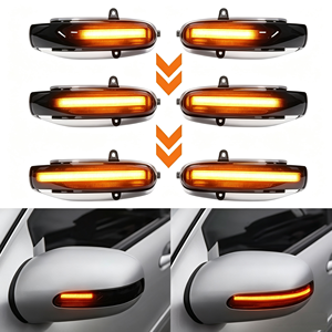 2 clignotants LED dynamiques pour rétroviseurs latéraux <span class=keywords><strong>Mercedes</strong></span>-Benz <span class=keywords><strong>Classe</strong></span> <span class=keywords><strong>C</strong></span> W203 S203 CL203 2000-2007, effet de défilement de lumière - Product Image 1