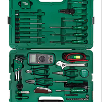 Ensemble d'outils de soudage professionnels pour la réparation des télécommunications et de l'électricité SATA 09535, 56 pièces, multimètre numérique, étui rigide, composants métalliques