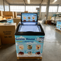 Congélateur horizontal pour mini-sucettes glacées, vitrine verticale en verre pour crèmes glacées, idéal pour les magasins de proximité - Vente chaude
