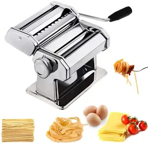 Stainless Steel Noodle Pasta Maker Dough Roller Presser Machine Small Table Top Dough Sheeter for Commercial Bakery