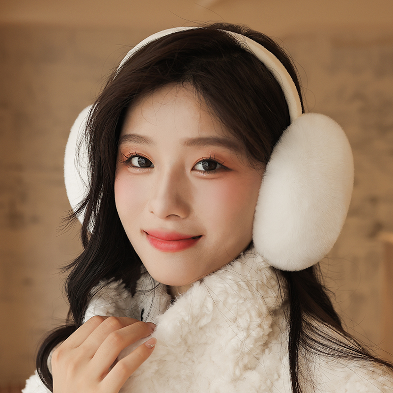 Зимние теплые наушники REXCHI де22 из искусственного меха для девочек, плюшевые наушники, теплые наушники, ветрозащитные наушники для холодной погоды, уличные наушники