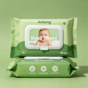Lingettes en bambou biodégradables d'usine OEM, extrait naturel, pH naturel, sans alcool, emballage personnalisé, lingettes pour bébés - Product Image 4