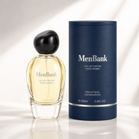 Flacon de parfum personnalisé 100 ml, flacon d'huile parfumée rond avec boîte en tube de papier, emballage de flacon de parfum cosmétique avec logo, vente en gros