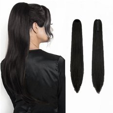 WFH0M3D Clip Ins Remy Extensiones de cabello Pre-Bonded 36 pulgadas de largo Cabello camboyano e indio 1B Color - Product Image 1