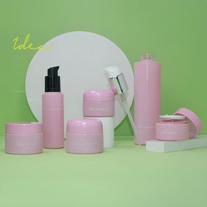 Flacon en verre vide pour crème pour la peau et crème pour les yeux personnalisable fabriqué à Guangdong, rose, 30 g, avec bouchon en plastique - Product Image 1