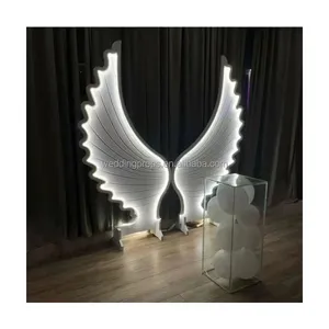 High Quality Acrylic Backdrop Birthday Decoration Wedding Decoration Light Angel Wings for Wedding