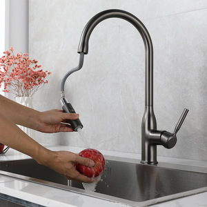 Grifo de cocina de acero inoxidable, a prueba de salpicaduras, plato caliente y frío, lavabo, fregadero