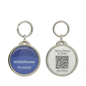 Smart Touch NFC NTAG213/NTAG216 chip unit QR code finds pet ID tag funny collar anti-lost pet Epoxy tag for cat dog