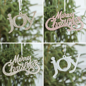 Décorations de Noël Joyeux Noël Lettres scintillantes à suspendre pour l'arbre de Noël Décorations de fête de Noël - Product Image 2