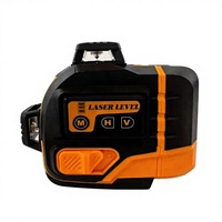 Kit de niveaux laser croisés de précision professionnels industriels 12V pour intérieur et extérieur, nivellement manuel, faisceaux verts, précision ± 1 mm/5 m