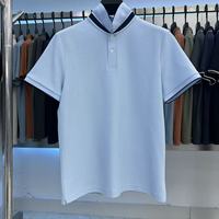 Chemise à manches courtes en mélange coton-polyester, logo personnalisé, options multicolores, tissu respirant à séchage rapide pour unisexe