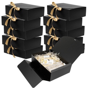 Coffret cadeau Saint-Valentin avec nœud décoratif, en carton rigide, logo personnalisé pour mariage, baby shower, fête, ou comme souvenir. - Product Image 1