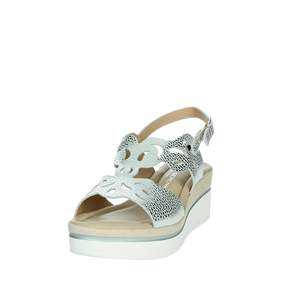 Sandalo Donna Serena con Zeppa Platino 195218DP Stile Platform Calzatura Estiva - Product Image 6