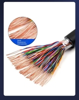 Câble téléphonique souterrain multipaire en cuivre sans oxygène HYA 5-25 paires, câble blindé Cat 3 de 200 paires, rempli de gel