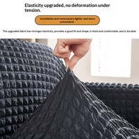 Bubble-Chiffon Einfarbiger Sofabezug Vollständig Umhüllender Stretch-Überzug Staubdichter Rutschfester Sofakissenbezug
