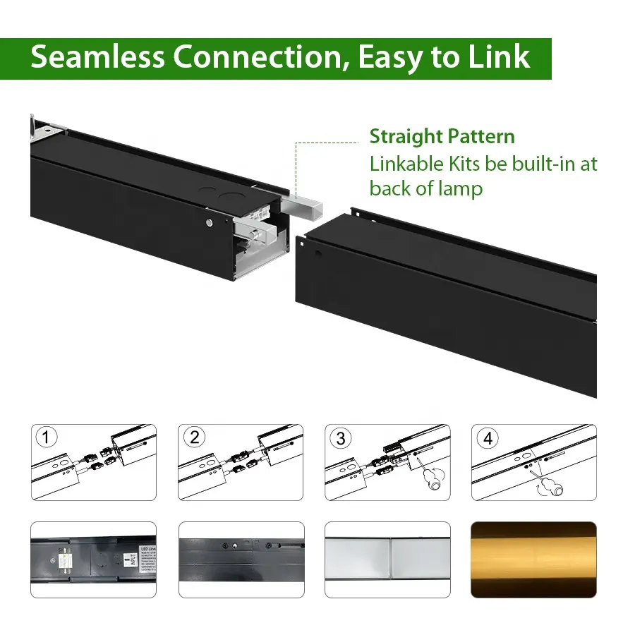 Plafoniera a LED con finitura nera a LED selezionabile 3CCT per ufficio Garage interno