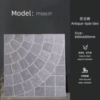Carreaux de sol extérieurs en porcelaine design moderne 60x60cm, épaisseur 12mm, résistants aux intempéries, dalles de pavage pour villa, carreaux antidérapants pour patio