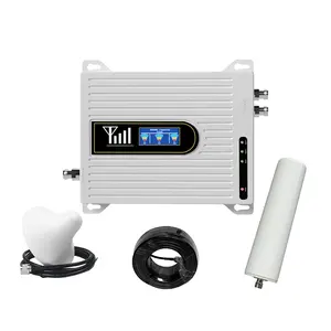 signal amplifier gsm 2g 3g 4g lte network 900 1900 2100 mhz tri bands mobile cellular network signal booster with antennas