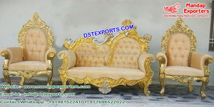 Meuble de mariage de luxe, or blanc, lot de 4 pièces, avec chaises, mobilier de créateur pour mariage indien et malaisie, nouvelle collection - Product Image 6