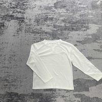 T-shirt gaufré pour homme TS4153, doux, respirant, thermique, manches longues, 100% coton, col en V, tricoté gaufré