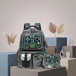 Bunny Fly Fabrikpreis Unisex Schulrucksack 3-teiliges Set Neues Design Großhandel Wasserdichtes PU-Material Schultaschen für Kinder - Product Image 2