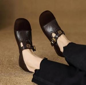 Automne mode plat Ballet chaussures femmes peu profond Ballet en cuir bout carré <span class=keywords><strong>femme</strong></span> <span class=keywords><strong>ballerine</strong></span> doux <span class=keywords><strong>mocassin</strong></span> Mary Jane chaussures - Product Image 1