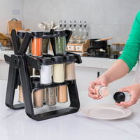 Organisateur d'épices créatif en forme de grande roue avec 18 pots, support de condiments rotatif à 360° pour comptoir de cuisine