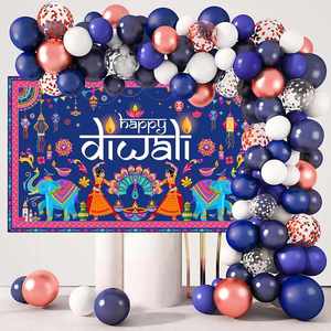 Suministros para Decoración de Fiestas Hindúes, Banderas para Fiestas, Cortinas para Diwali, Pancartas de Fondo - Product Image 1