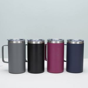 Vaso Térmico de Acero Inoxidable de 22 oz, Personalizable en Color, Doble Pared, con Asa, Taza de Café Premium - Product Image 1