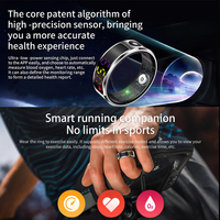 R12S Edelstahl Bluetooth Smart Ring mit Farbdisplay Gesundheitsmonitor Tracker Sport 5ATM Wasserdichter Fingerring
