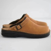 Sandales plates à bout carré tendance de couleur unie, sans dos, décontractées pour hommes, printemps, fermeture à boucle, taille 48, sandales fermées