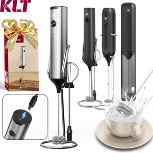 Minimalist Electric Drink Mixer Hand Automatic Mini Coffee Frother Whisk Electric Milk Frother With <b>Stand</b> - Product Image 1