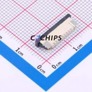 FPC-1.0AS-9PWCR-H25 FFC/FPC Connector SMD,P=1mm,Horizontal Mount Connector Drawer Type Top Contact 9P 1mm - Product Image 2