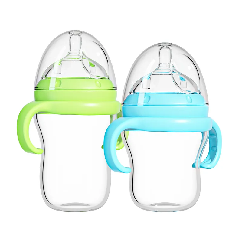 Biberón de arco con taza sippy para bebé sin BPA con pajita, las mejores muestras de biberón gratis para bebé