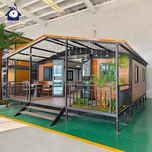 Casa Contenedor Plegable y Expandible de Acero Ligero Prefabricado de 40 pies x 20 pies, Mini Casa Modular Plegable Tipo Villa con 2 o 3 Dormitorios - Product Image 1