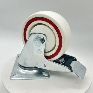 VIMA 4 Polegada TPR e PP Sandwich Swivel <span class=keywords><strong>Caster</strong></span> Wheel Brake Personalizar Direção Castor 200kg Trolley Cart <span class=keywords><strong>Industrial</strong></span> <span class=keywords><strong>Caster</strong></span> - Product Image 2