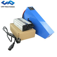 Baterai Lithium Segitiga Kustom 72V 52V 48V 20/30/40Ah Jarak Jauh untuk Sepeda Listrik E-skuter dengan BMS Baterai Segitiga