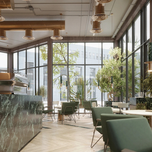 Barra de Bar de Madera de Alta Gama con Iluminación LED |   Muebles Modernos para Cafeterías y Diseño de Interiores para Boutiques - Product Image 4