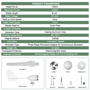 Smaraad 1500W Horizontal <strong>Wind</strong> <strong>Turbine</strong> 12V 24V 48V Polish Warehouse Horizontal Axis <strong>Wind</strong> <strong>Turbine</strong> for Home - Product Image 4
