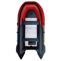 Weishian — bateau gonflable en pvc, bateau gonflable, couleur rouge et noir, avec sol en aluminium