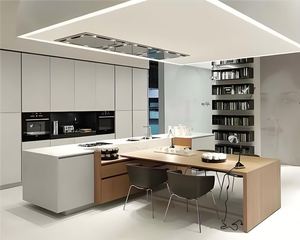 2025 Diseño de cocina moderno negro Juego completo Diseños de cocina para el hogar Gabinetes para cocina Moderno Hecho en China - Product Image 1