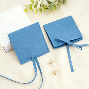 Hot Selling Small MOQ Suede Jewelry Packing Pouch Display Microfiber Suede <b>Gift</b> Jewelry Pouch Bag with Inserts Custom Logo - Product Image 5