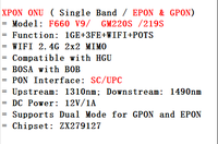 Modem ONU F660-V9-GM dengan 1GE+3FE+WIFI+POTS 2.4GHz OEM GPON, konektor tipe SC UPC untuk Unit Jaringan Optik (FTTH)