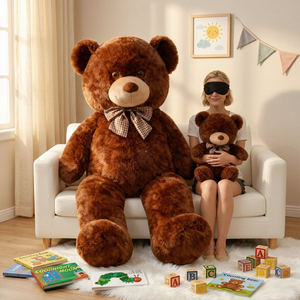 Ours en peluche géant personnalisé OEM, jouet pour enfants avec rembourrage en coton PP et matériau doux, pour les plus de 14 ans, idéal pour les fêtes - Product Image 1
