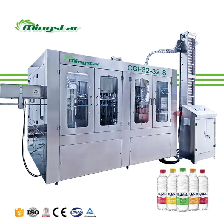 small mineral water plant Pet bottle drinking sealing bottling Labeling packing machine Bottling liquid Water filling machine