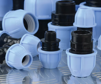 IRRIPLAST OEM manuel HDPE F/F plastique contrôle débit eau PP robinet à tournant sphérique (filetage f/f) noir pour l'irrigation agricole