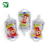 Pochette pour bec de boisson avec trou de suspension Sac en plastique d'emballage de jus imprimé transparent personnalisé