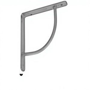 SACAR DUE SRL 15084 Soporte de Esquina Moderno de 18 cm para Estante, en Níquel, Material Duradero de Aleación de Zinc y Plástico, Diseño Contemporáneo y Elegante - Product Image 1