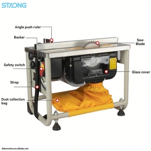 Scie à <span class=keywords><strong>table</strong></span> électrique 220V sans poussière, scie à <span class=keywords><strong>table</strong></span> coulissante pour charpentier, scie silencieuse sans balais, scie de coupe pour le travail du bois - Product Image 1